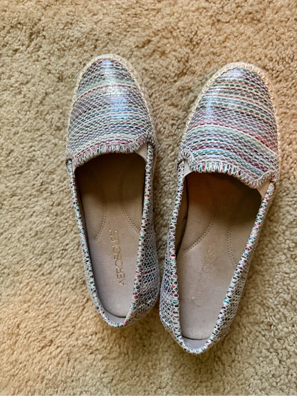 Women's Multicolor Woven Espadrille Slip-On Shoes